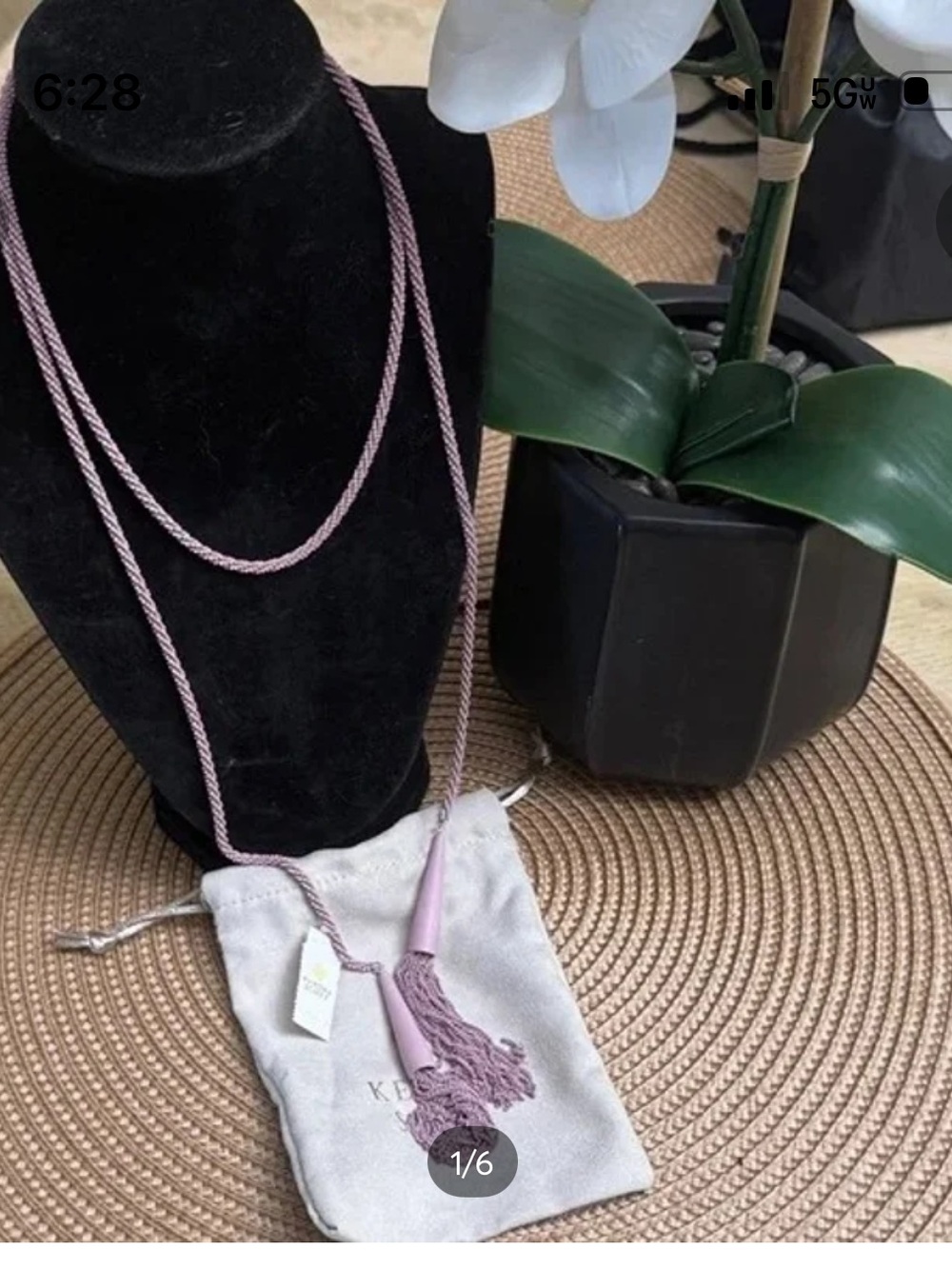 Kendra Scott 🔥 Long Phara Lilac Purple Lariat Tassel Necklace In Matte NWT